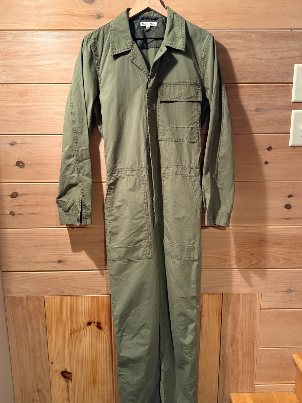 Alex Mill Field Jumpsuit in Olive 100% Cotton